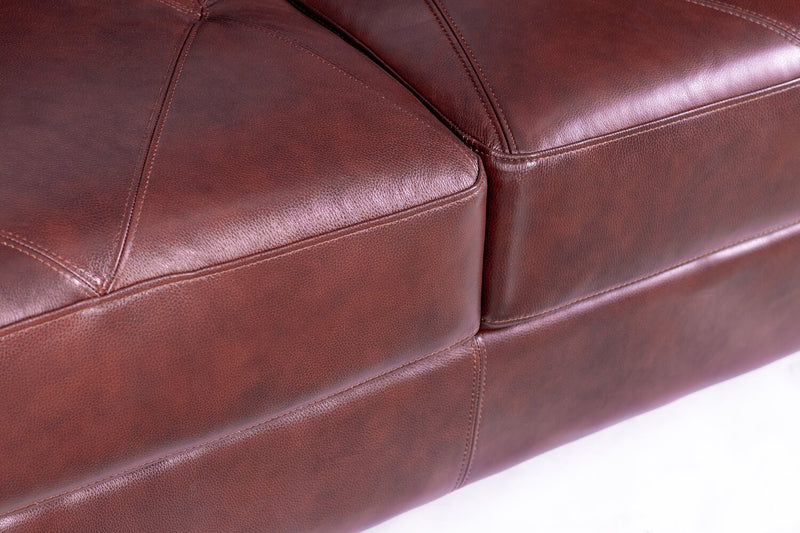 Vita 100% Genuine Leather Sofa - Brown