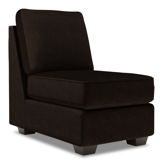 Sofa Lab Roll Armless Chair - Luxury Chocolate