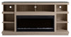 Axel 74" TV Stand with Crystal Ember Firebox