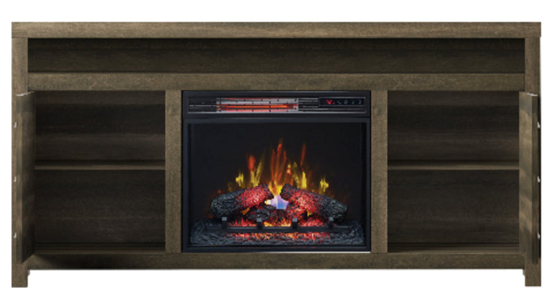 Haven 64\" TV Stand with Log Firebox