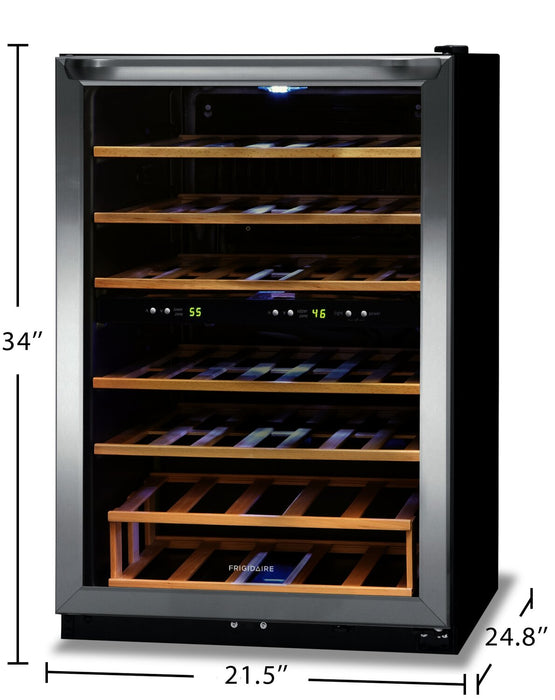 Frigidaire 4.4 Cu. Ft. 45-Bottle Two-Zone Wine Cooler - FRWW4543AS 