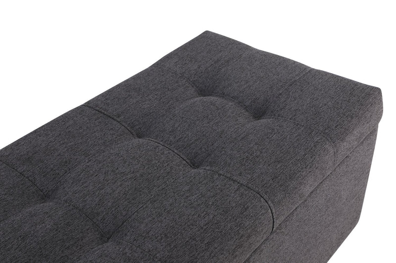 Kai 3-Piece Linen-Look Fabric Storage Ottomans 