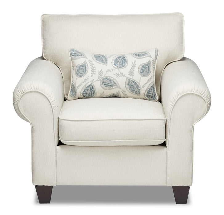 Scarlett Chenille Chair - Ecru