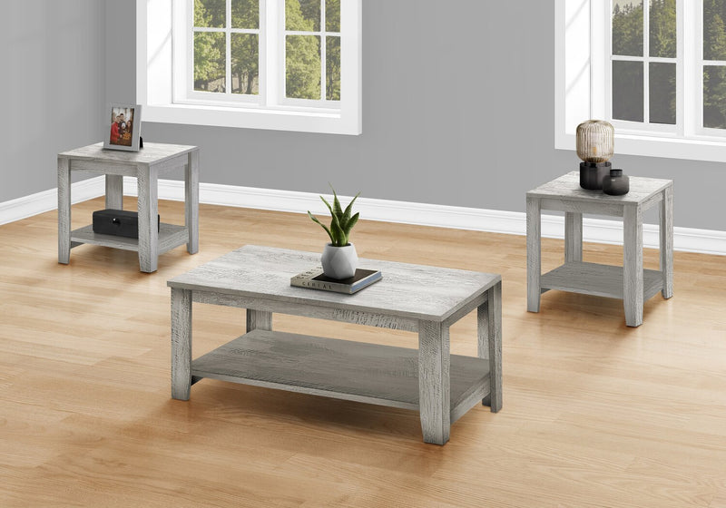 Lincoln 3-Piece Coffee and Two End Tables Package - Grey