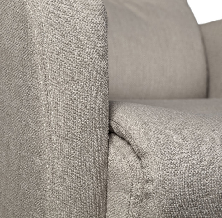 Penny Linen-Look Fabric Swivel Rocker Recliner - Taupe