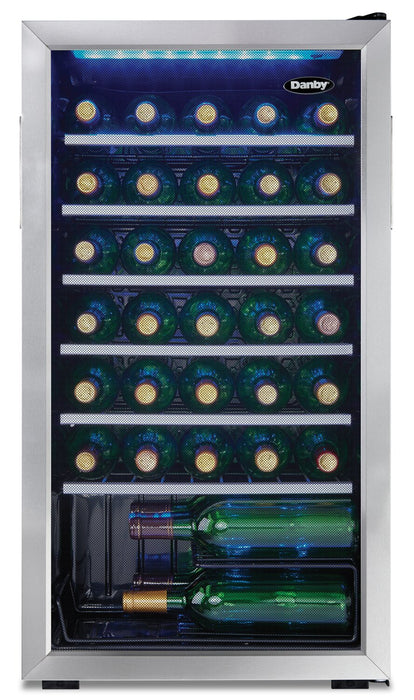 Danby 3.3 Cu. Ft. 36-Bottle Wine Cooler - DWC93BLSDBR1