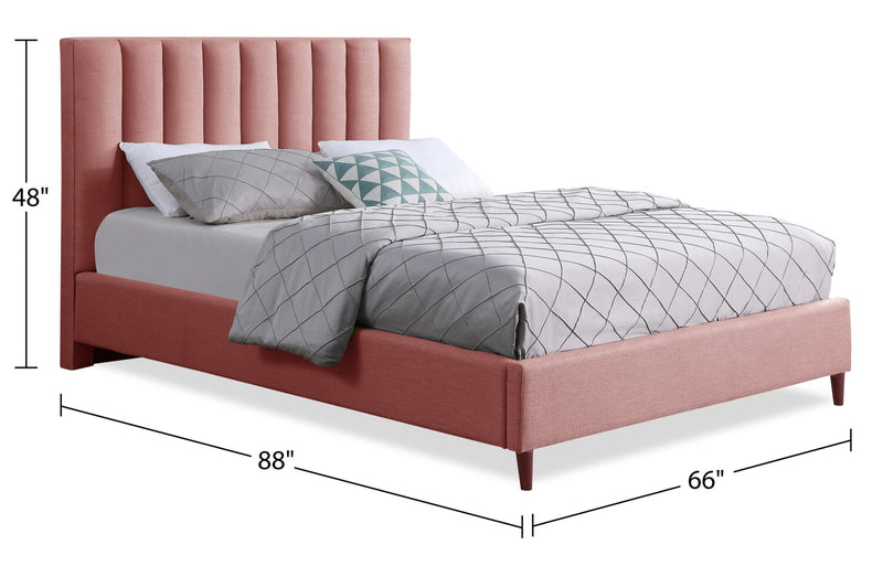 Rain Queen Platform Bed - Pink