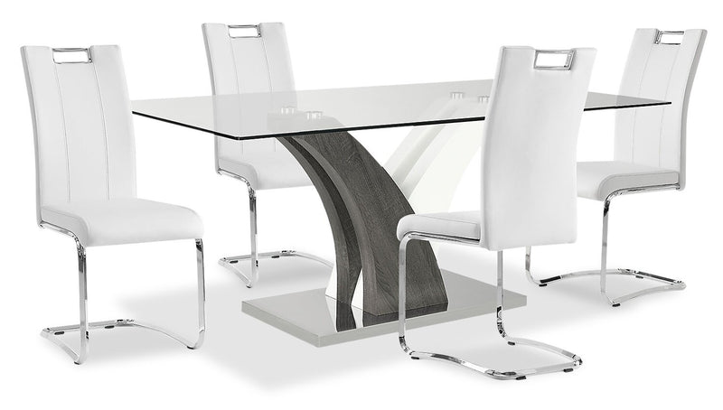Tuxedo 5-Piece Dining Package - White
