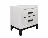 Kate Bedside 2-Drawer Nightstand, 23.6