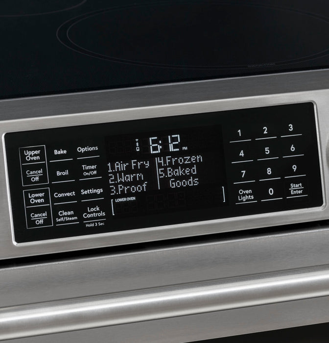 Café 6.7 Cu. Ft. Smart Front-Control Double Oven Electric Range - CCES750P2MS1