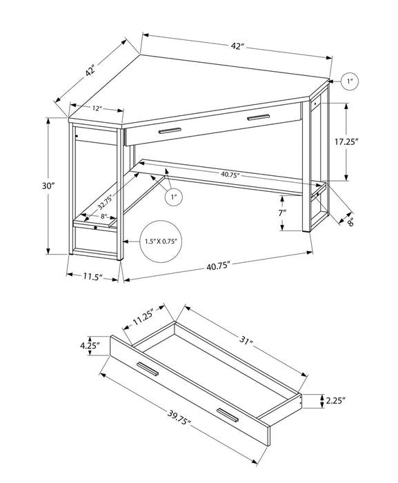 Christiana Corner Desk - Black