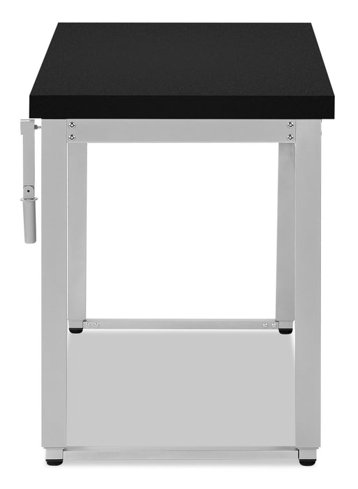 Kai Height-Adjustable Desk - Black/Silver