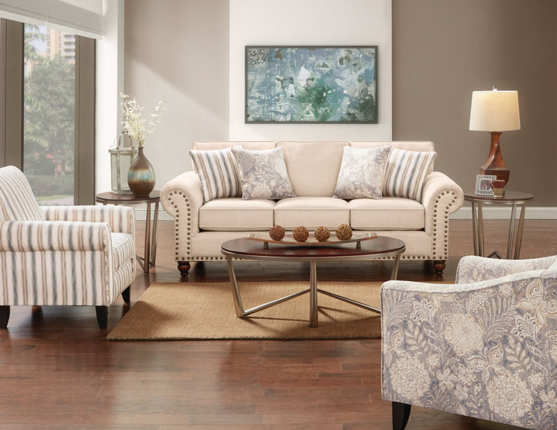 Wynn Chenille Sofa - Linen
