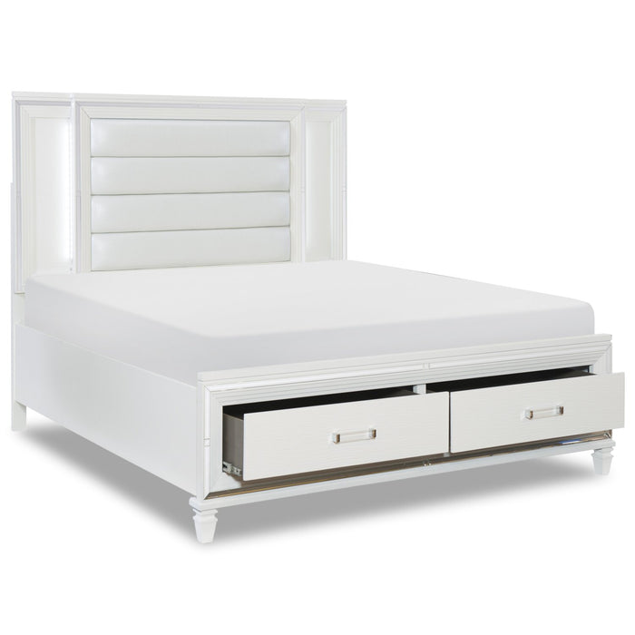 Max Queen Storage Bed - White