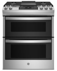 GE 4.3 Cu. Ft. Gas Range with Steam Clean and Edge To Edge Cooktop - Stainless Steel - JCGSS86SPSS 