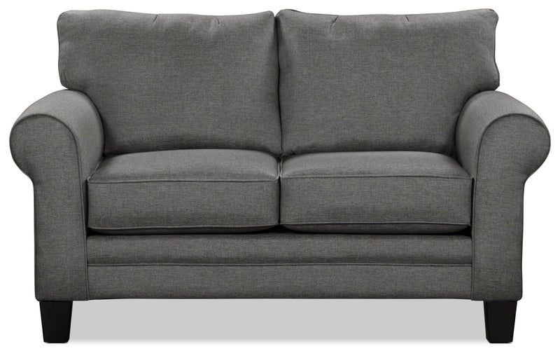 Tula Fabric Loveseat - Steel