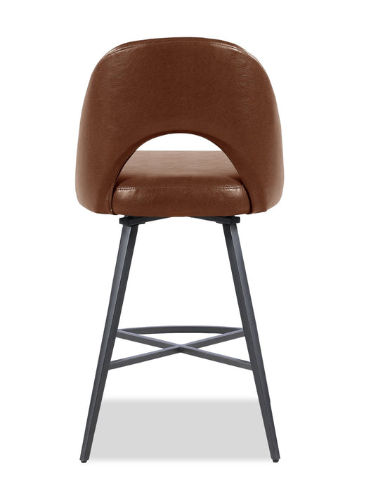 Elijah Swivel Counter-Height Stool - Brown