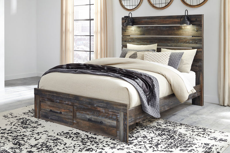 Abby Queen Storage Bed - Brown