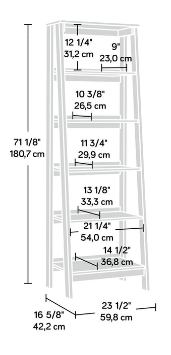 Kyree Ladder Style Bookcase - Chalked Chestnut 