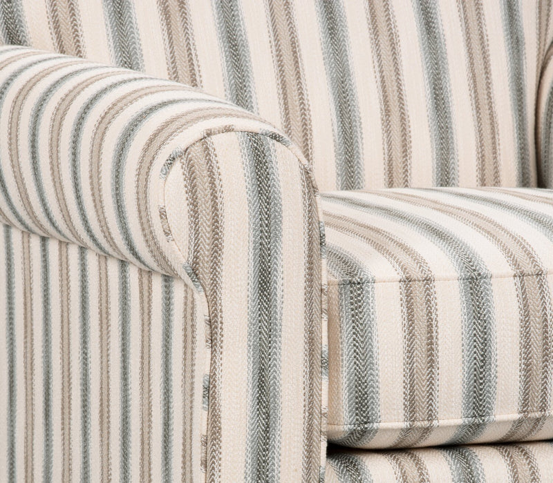 Wynn Linen-Look Fabric Accent Chair - Stripe