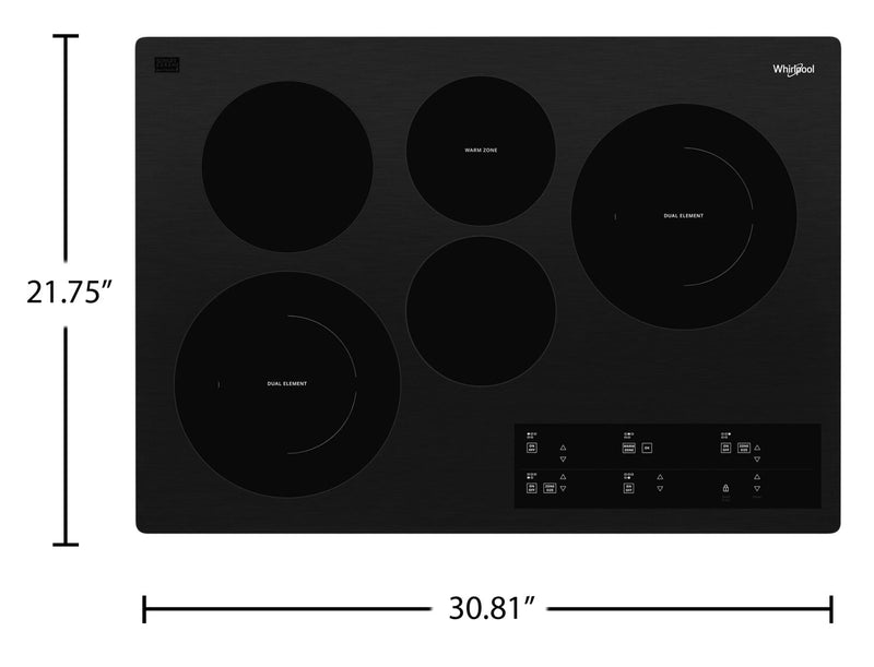 Whirlpool 30\" Electric Ceramic Glass Cooktop - WCE97US0KB