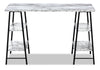 Jonnie Desk - White Marble-Look