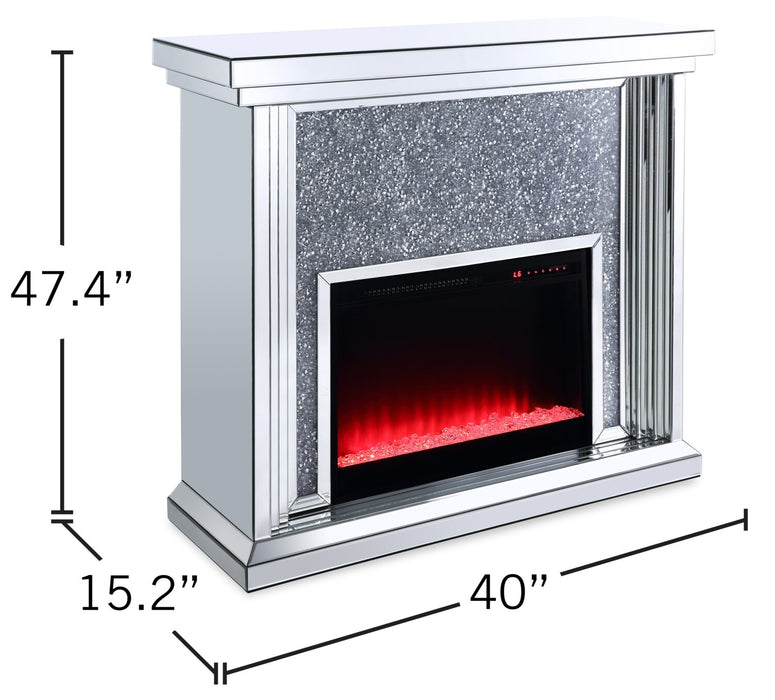 Flint Glam Fireplace 