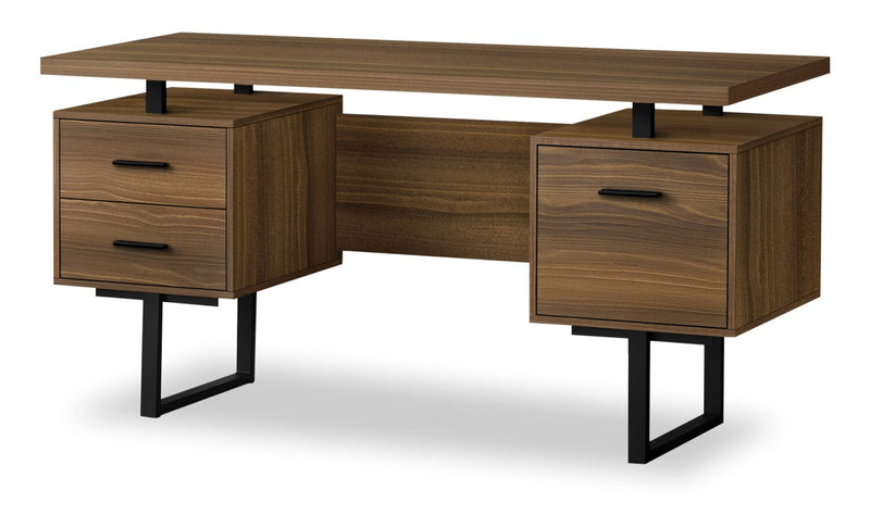 Teagan Reversible Desk - Dark Walnut 