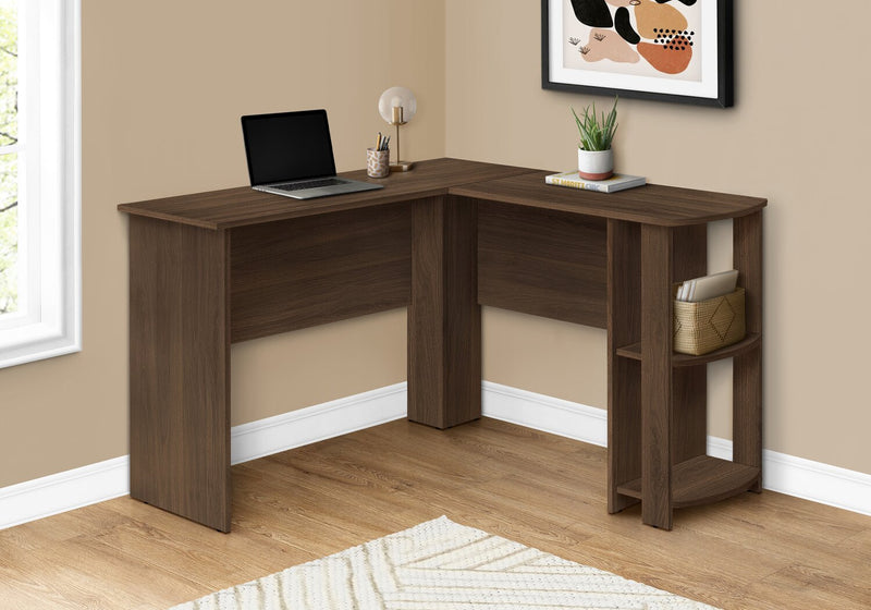 Eason L-Shaped Desk - Walnut