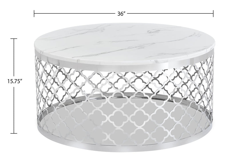 Belle Coffee Table - White