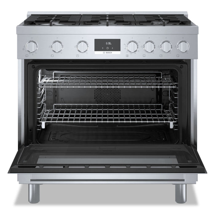 Bosch 800 Series 3.4 Cu. Ft. Industrial-Style Freestanding Gas Range - HGS8655UC