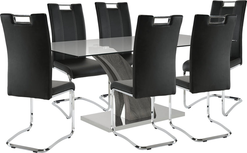 Tuxedo 7-Piece Dining Package – Black