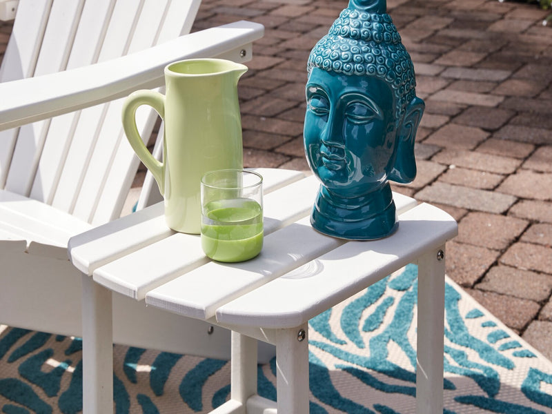 Bask End Table - White