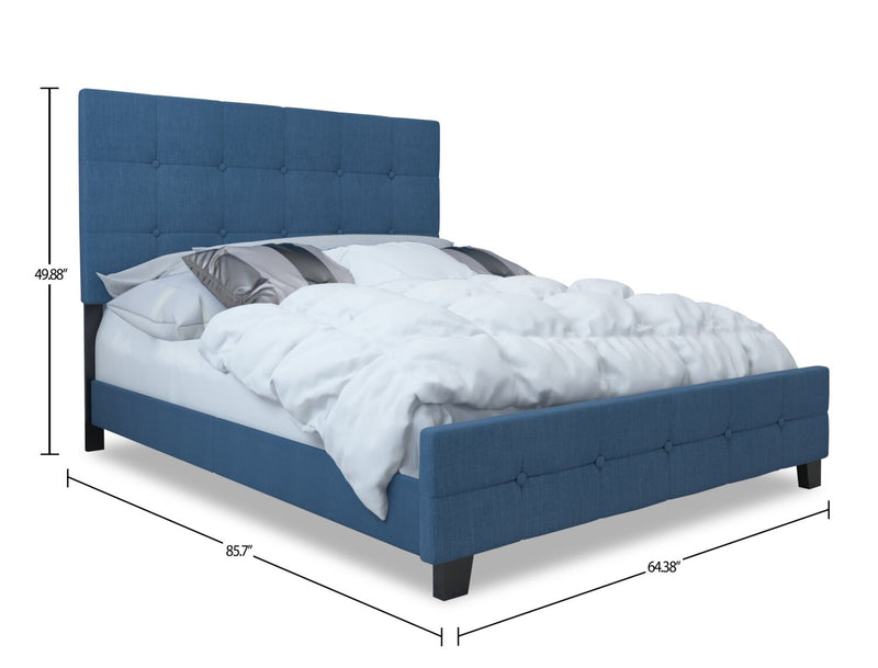 Page Queen Bed - Blue
