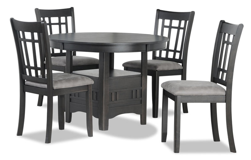 Dena 5-Piece Dining Package - Grey-Brown
