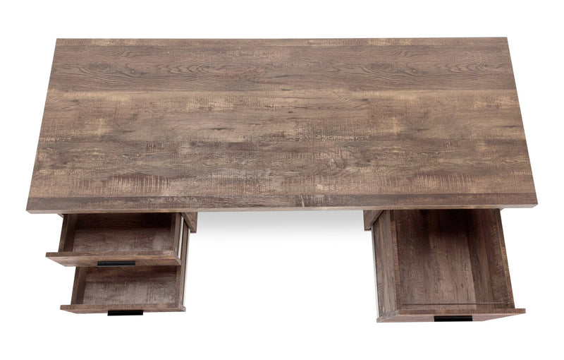 Teagan Reversible Desk - Brown 