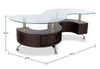 Savon Coffee Table with Two Ottomans - Walnut
