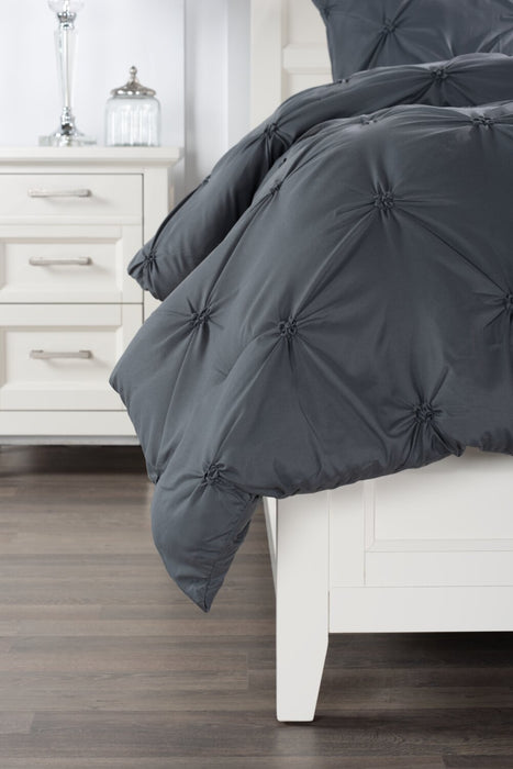 Brianna Dark Grey 3-Piece Full/Queen Comforter Set