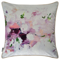 Abstract Floral Accent Pillow - Purple 
