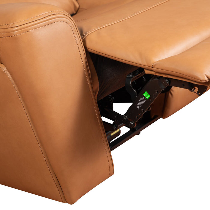 Prescott Genuine Leather Power Reclining Sofa - Butternut