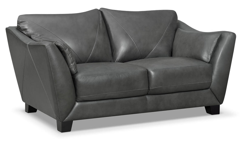 Lusso Genuine Leather Loveseat – Chacoal