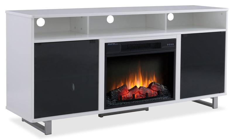 Ignatius 64'' TV Stand with Log Firebox