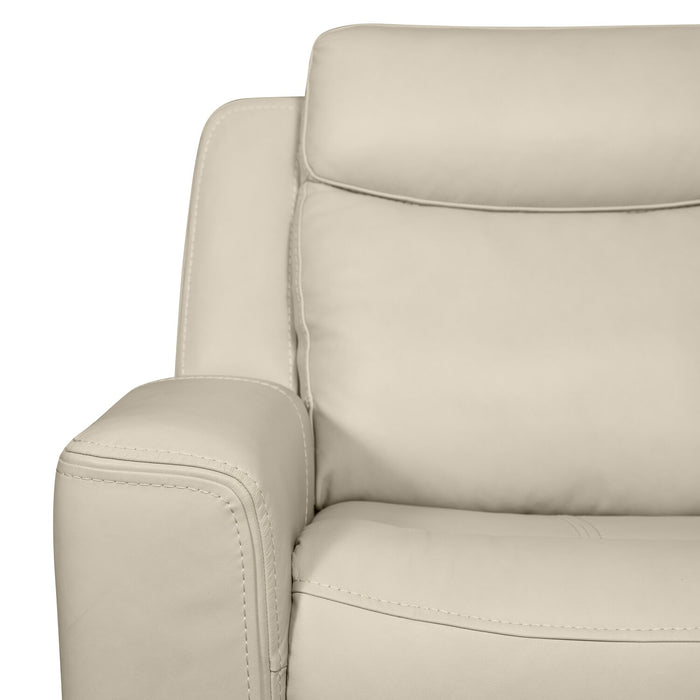 Prescott Genuine Leather Power Reclining Sofa – Platinum