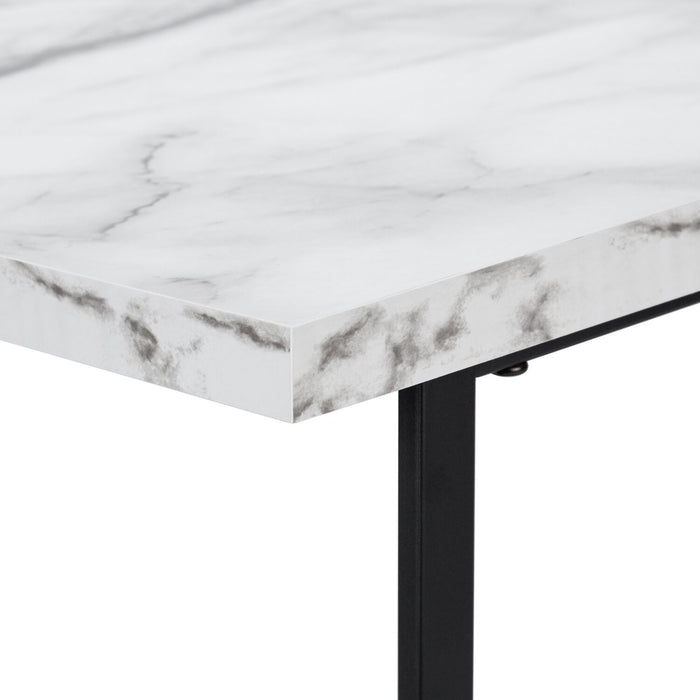 Jonnie Desk - White Marble-Look