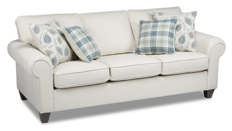 Scarlett Chenille Sofa - Ecru