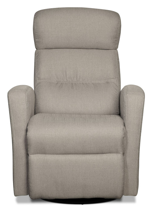 Penny Linen-Look Fabric Swivel Rocker Recliner - Taupe