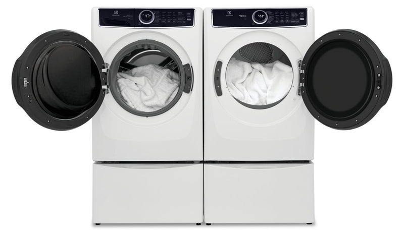 Electrolux 5.2 Cu. Ft. Front-Load Washer and 8 Cu. Ft. Gas Dryer - White