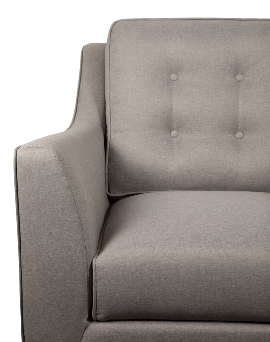 Novalee Linen-Look Fabric Chair - Taupe