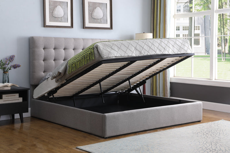 Jace Storage King Bed - Taupe