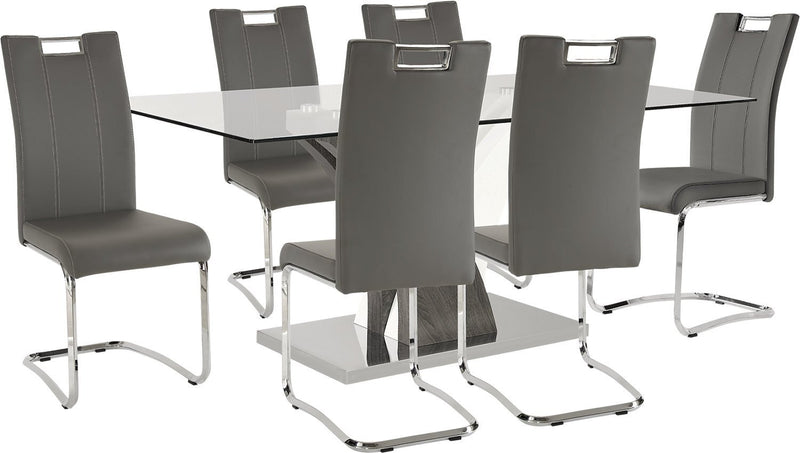 Tuxedo 7-Piece Dining Package – Grey